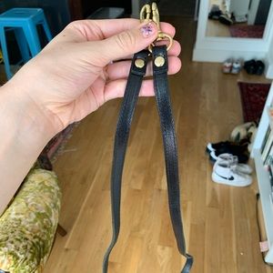Clare V. Black Leather Crossbody Strap